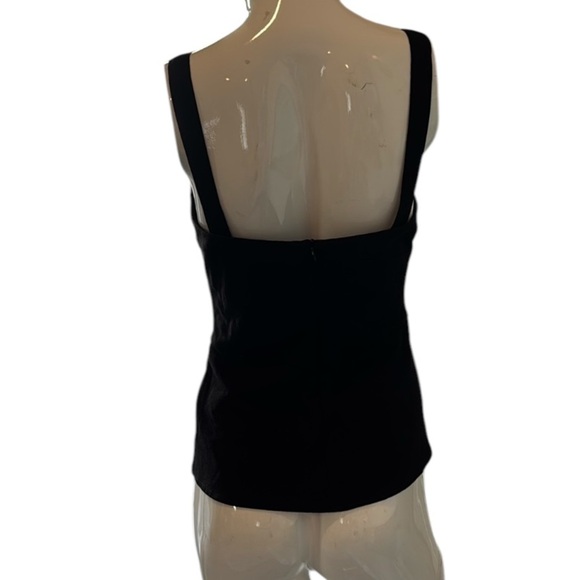 CAbi 552 Over The Moon Charcoal Gray Ponte Bustier Peplum Top Size 6 - Picture 6 of 15